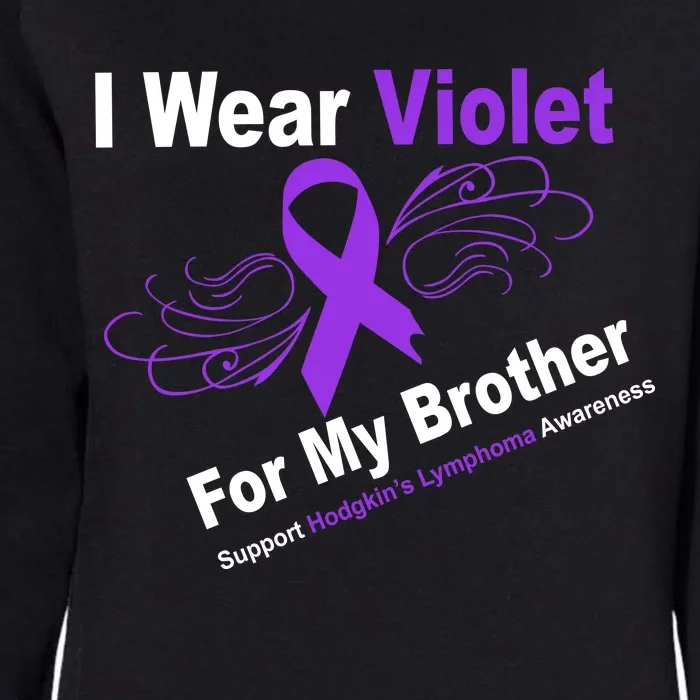 I Wear Violet For My Brother Womens California Wash Sweatshirt