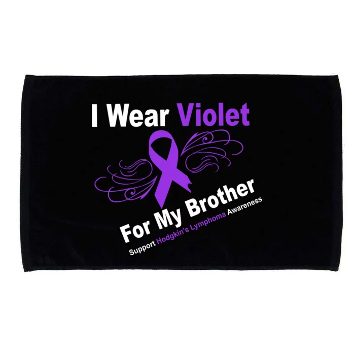 I Wear Violet For My Brother Microfiber Hand Towel