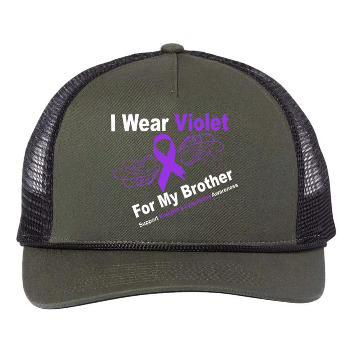 I Wear Violet For My Brother Retro Rope Trucker Hat Cap