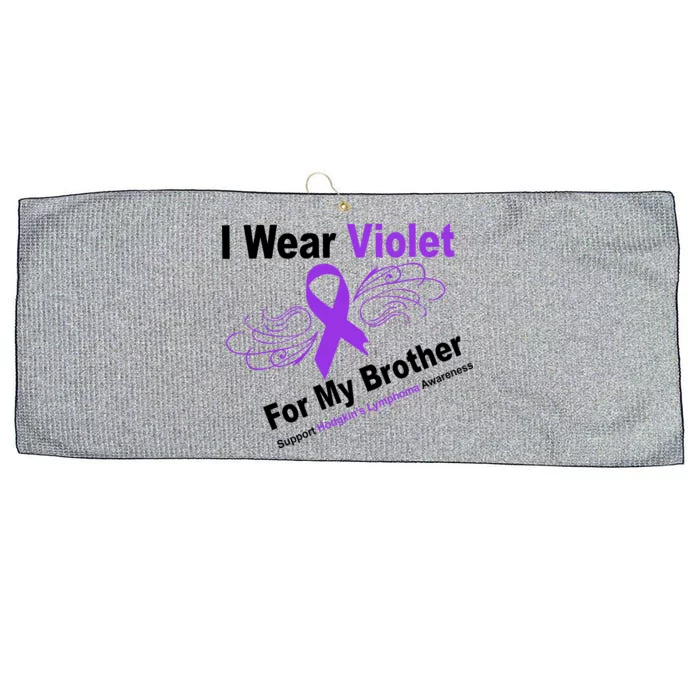 I Wear Violet For My Brother Large Microfiber Waffle Golf Towel