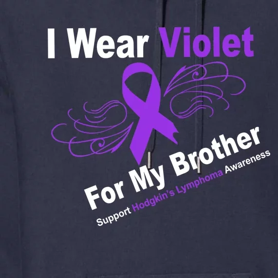 I Wear Violet For My Brother Premium Hoodie