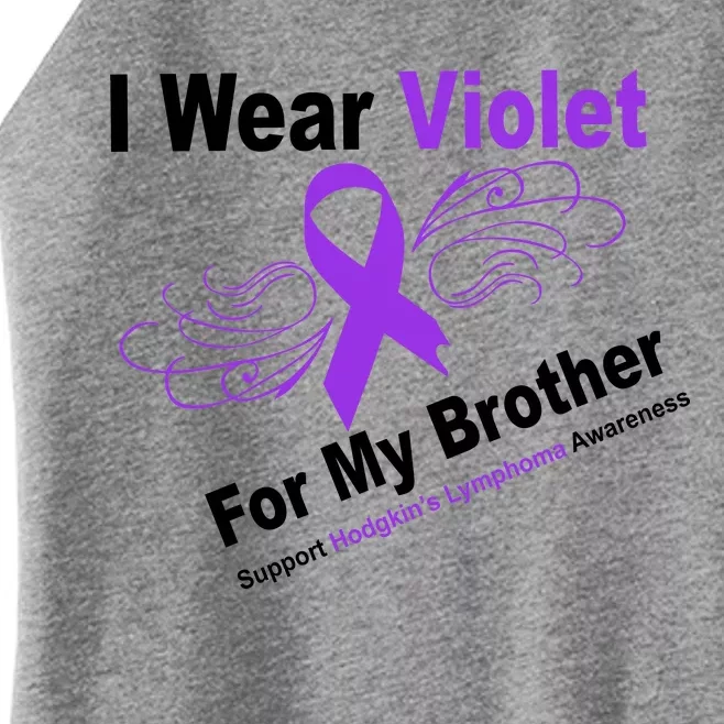 I Wear Violet For My Brother Women’s Perfect Tri Rocker Tank