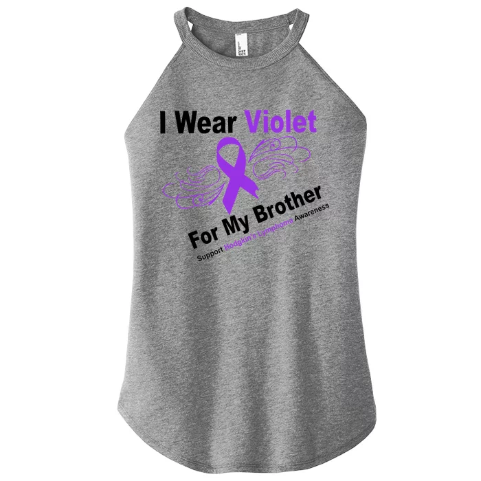 I Wear Violet For My Brother Women’s Perfect Tri Rocker Tank