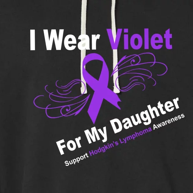 I Wear Violet For My Daughter Garment-Dyed Fleece Hoodie