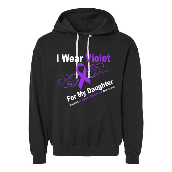 I Wear Violet For My Daughter Garment-Dyed Fleece Hoodie