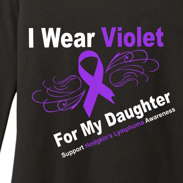 I Wear Violet For My Daughter Womens CVC Long Sleeve Shirt