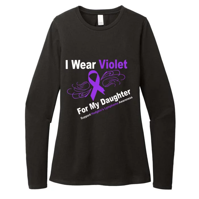 I Wear Violet For My Daughter Womens CVC Long Sleeve Shirt