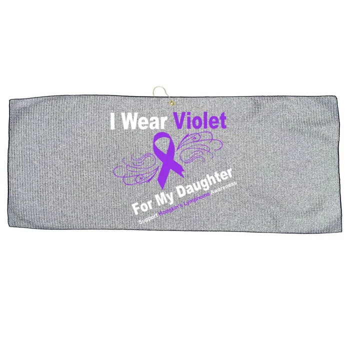 I Wear Violet For My Daughter Large Microfiber Waffle Golf Towel