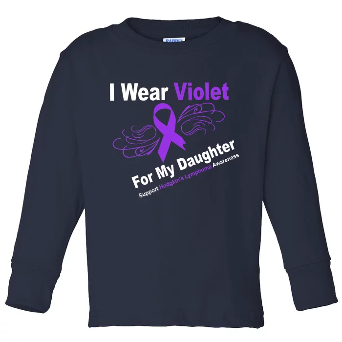 I Wear Violet For My Daughter Toddler Long Sleeve Shirt