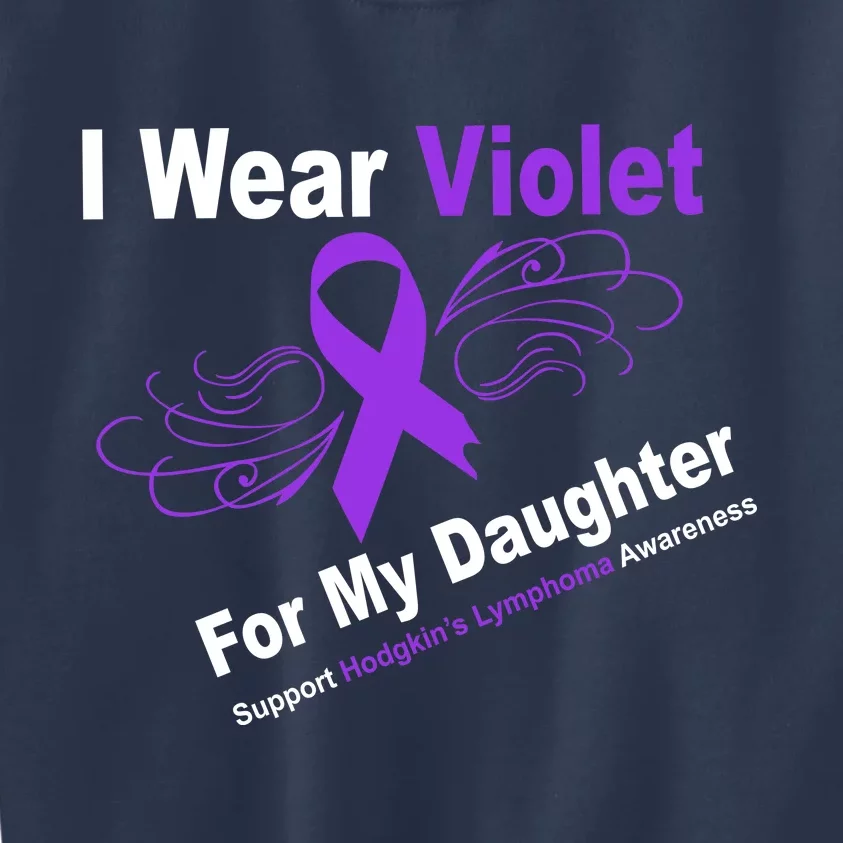 I Wear Violet For My Daughter Kids Sweatshirt