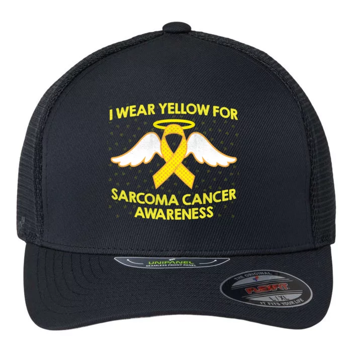 I Wear Yellow For Sarcoma Awareness Flexfit Unipanel Trucker Cap