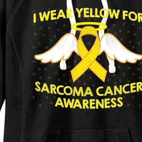 I Wear Yellow For Sarcoma Awareness Women's Fleece Hoodie