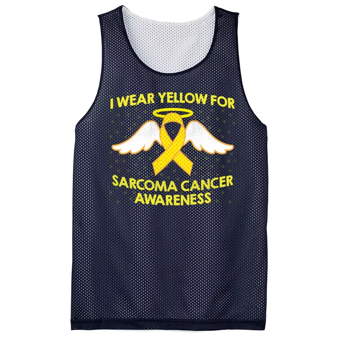 I Wear Yellow For Sarcoma Awareness Mesh Reversible Basketball Jersey Tank