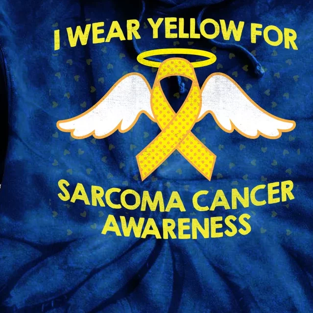 I Wear Yellow For Sarcoma Awareness Tie Dye Hoodie