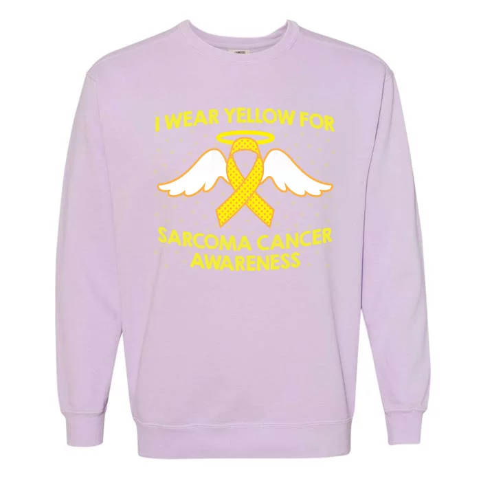 I Wear Yellow For Sarcoma Awareness Garment-Dyed Sweatshirt