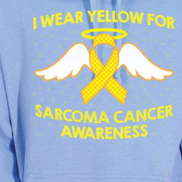 I Wear Yellow For Sarcoma Awareness Unisex Surf Hoodie