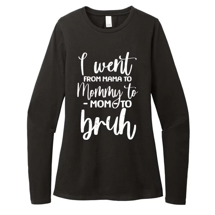 I Went From Mama To Bruh Funny Mother's Day Womens CVC Long Sleeve Shirt