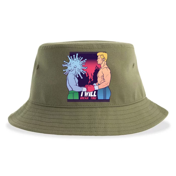 I Will Break You Boxing Virus Sustainable Bucket Hat