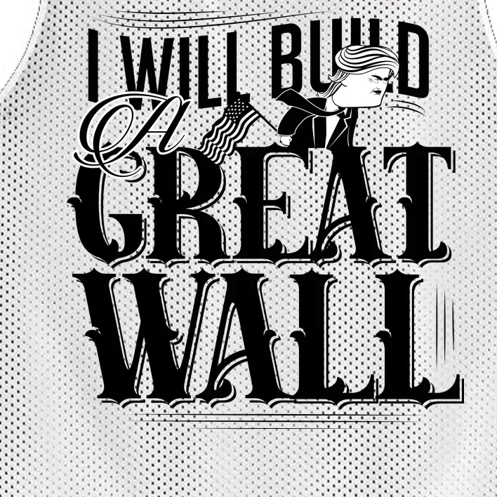 I Will Build A Great Wall - Donald Trump Mesh Reversible Basketball Jersey Tank