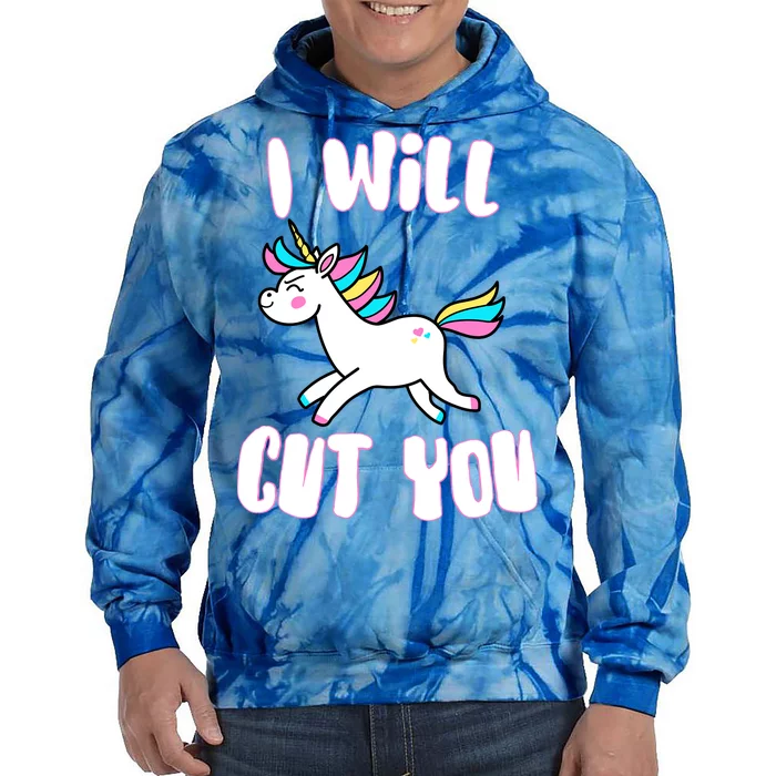 I Will Cut You Stabby Unicorn Tie Dye Hoodie