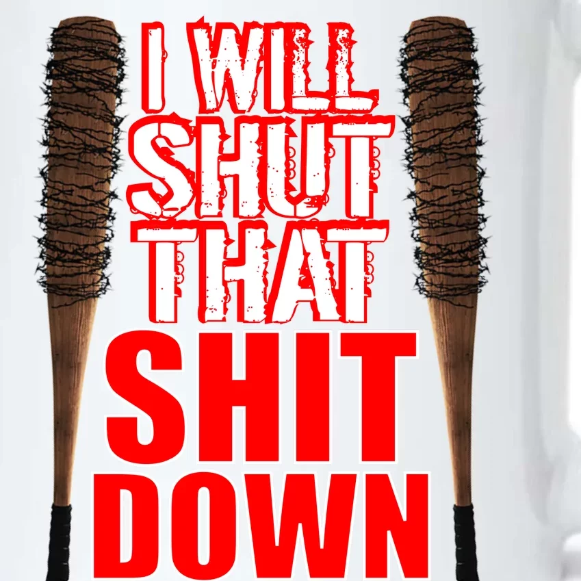 I Will Shut That Shit Down No Exceptions Barbwire Bat Dead Zombies Black Color Changing Mug