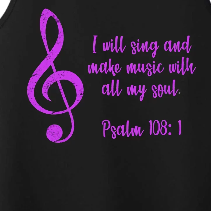 I Will Sing And Make Music With All My Soul Performance Tank