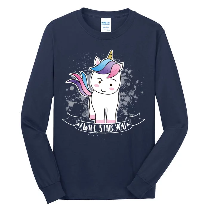 I Will Stab You Unicorn Tall Long Sleeve T-Shirt