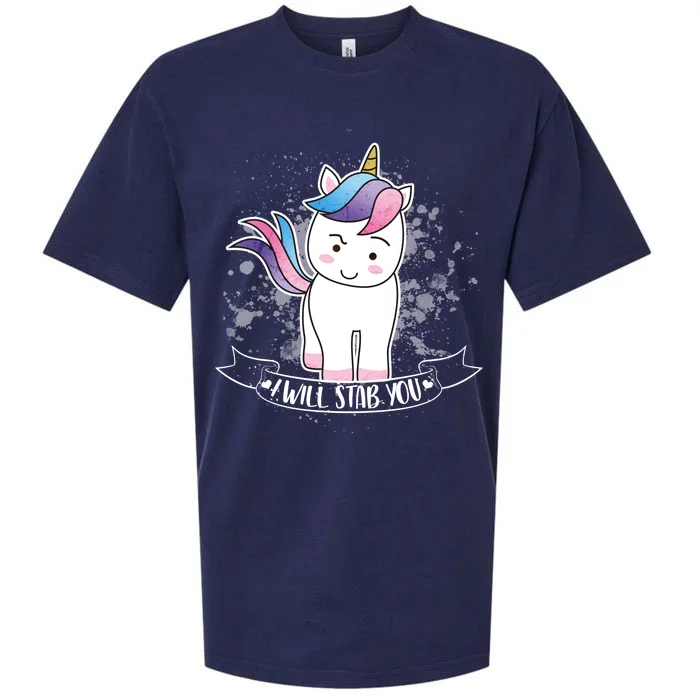 I Will Stab You Unicorn Sueded Cloud Jersey T-Shirt