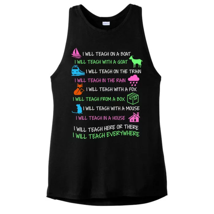 I Will Teach Everywhere Ladies Tri-Blend Wicking Tank