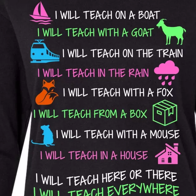 I Will Teach Everywhere Womens Cotton Relaxed Long Sleeve T-Shirt