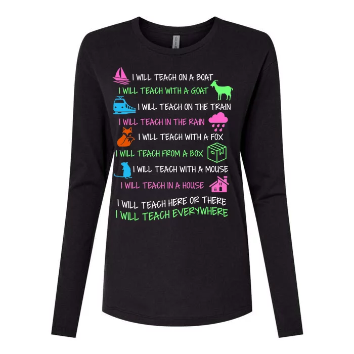 I Will Teach Everywhere Womens Cotton Relaxed Long Sleeve T-Shirt