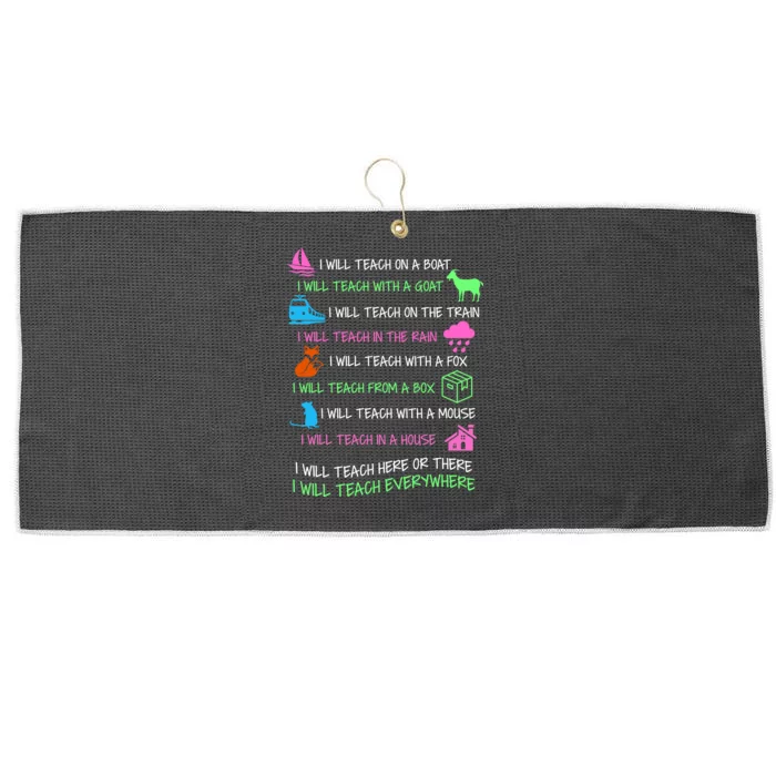 I Will Teach Everywhere Large Microfiber Waffle Golf Towel