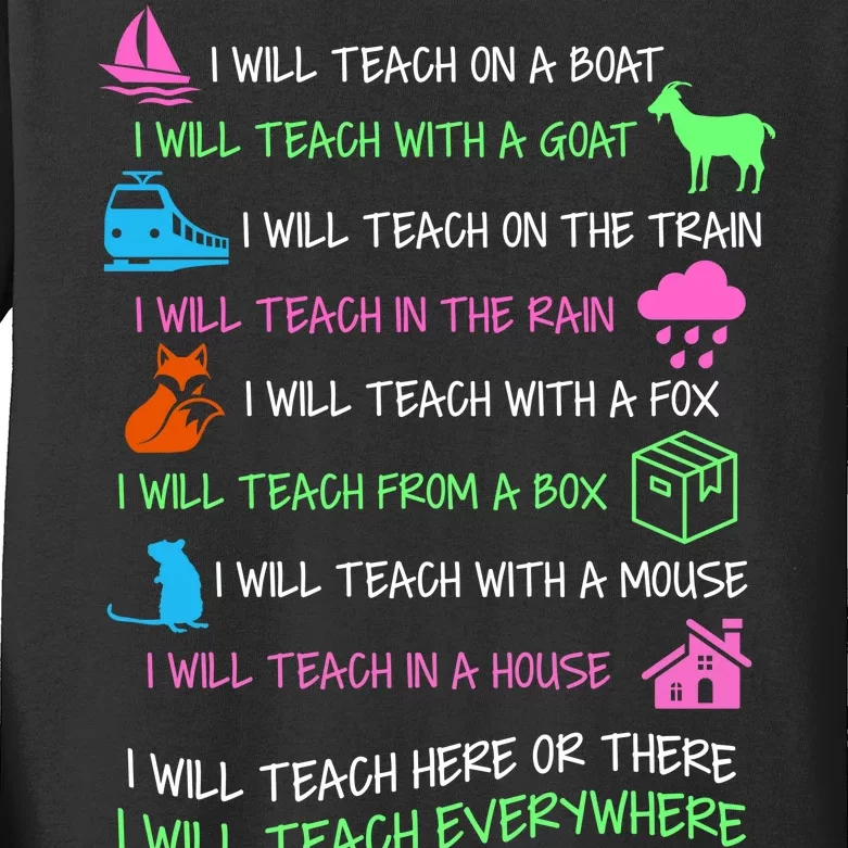 I Will Teach Everywhere Kids Long Sleeve Shirt