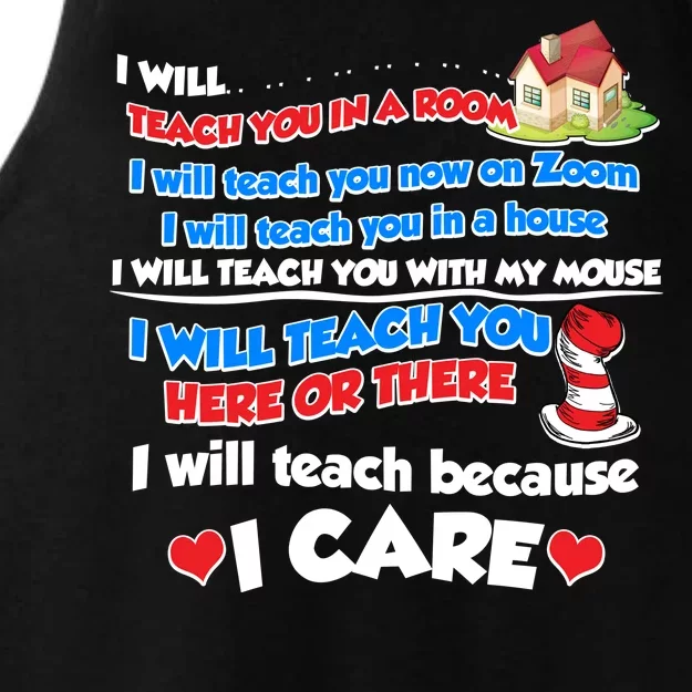 I Will Teach In A Room Now On Zoom Quarantine Ladies Tri-Blend Wicking Tank