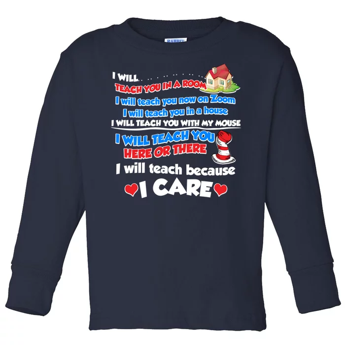 I Will Teach In A Room Now On Zoom Quarantine Toddler Long Sleeve Shirt