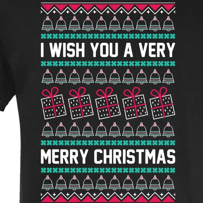 I Wish You A Very Merry Christmas Cute Ugly Sweater Garment-Dyed Heavyweight T-Shirt