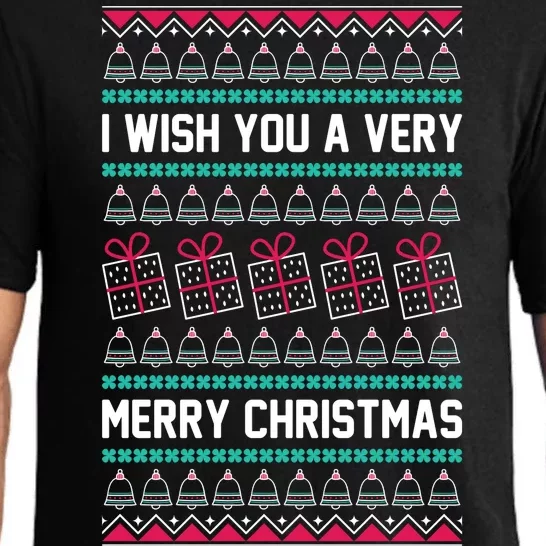 I Wish You A Very Merry Christmas Cute Ugly Sweater Pajama Set