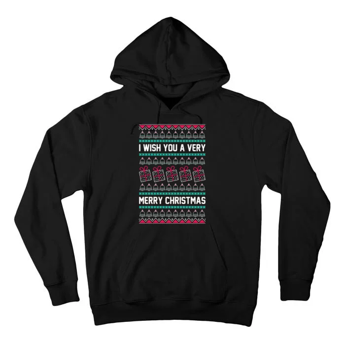 I Wish You A Very Merry Christmas Cute Ugly Sweater Tall Hoodie