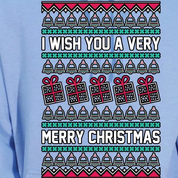 I Wish You A Very Merry Christmas Cute Ugly Sweater Unisex Surf Hoodie