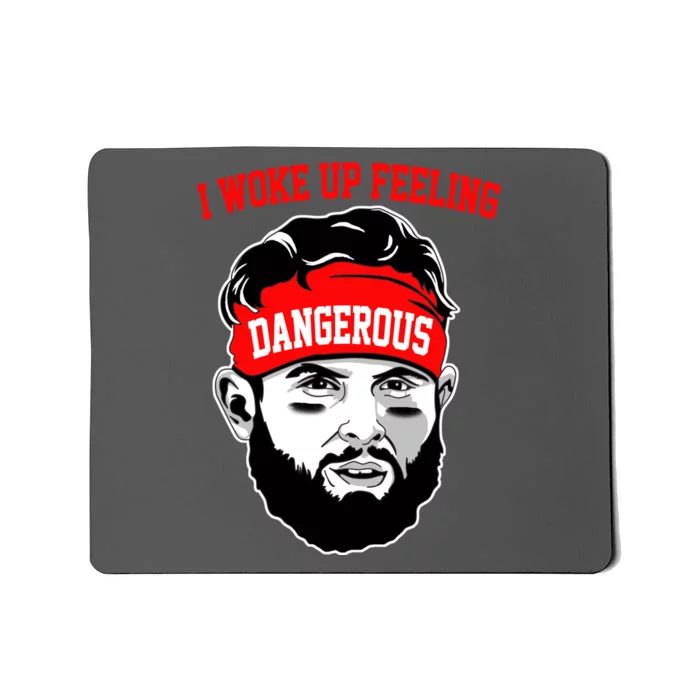 I Woke Up Feeling Dangerous Funny Football Mousepad