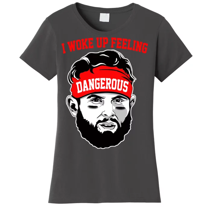 I Woke Up Feeling Dangerous Funny Football Women's T-Shirt