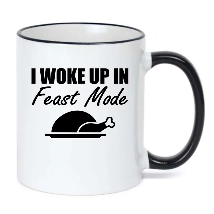 I Woke Up In Feast Mode Thanksgiving Turkey Black Color Changing Mug