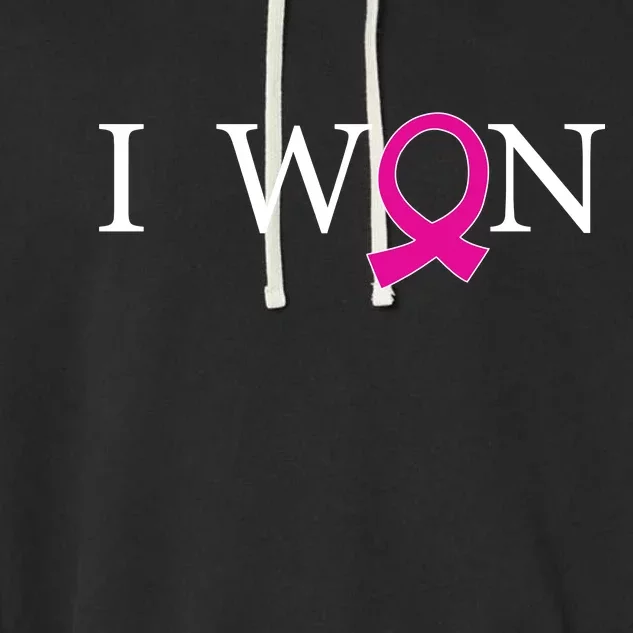 I Won Defeat Breast Cancer Survivor Garment-Dyed Fleece Hoodie