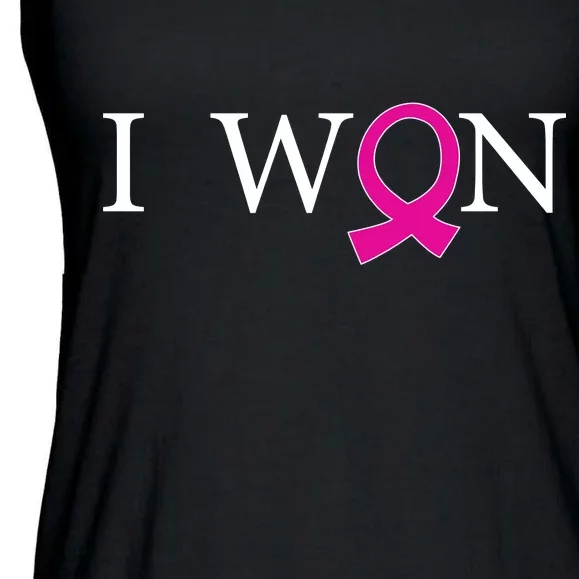 I Won Defeat Breast Cancer Survivor Ladies Essential Flowy Tank