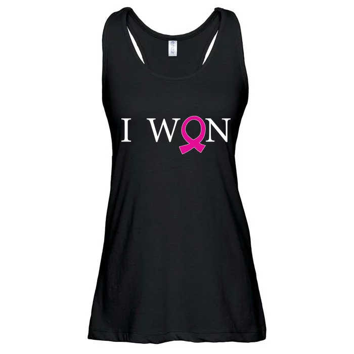 I Won Defeat Breast Cancer Survivor Ladies Essential Flowy Tank