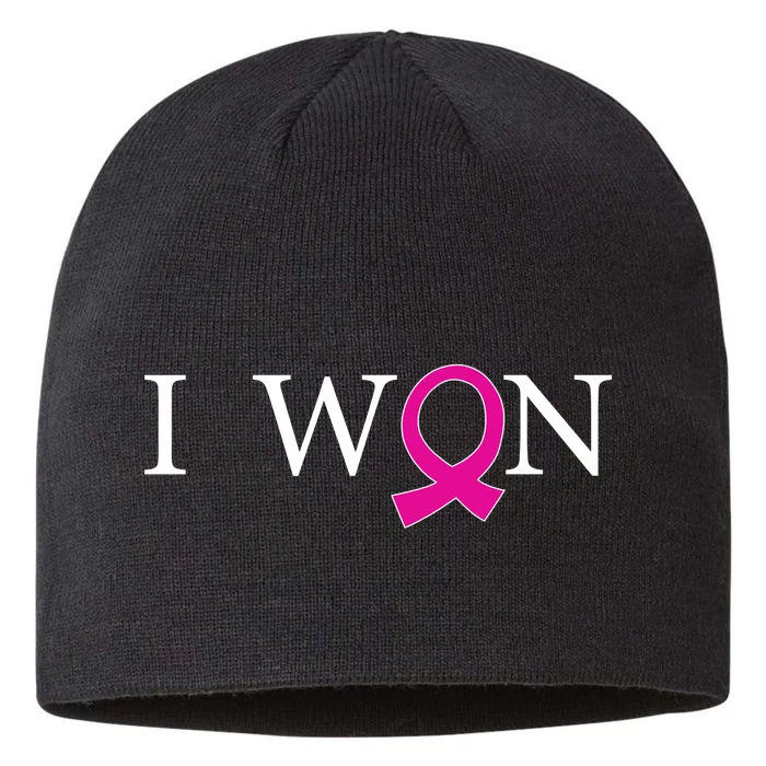 I Won Defeat Breast Cancer Survivor 8 1/2in Sustainable Knit Beanie