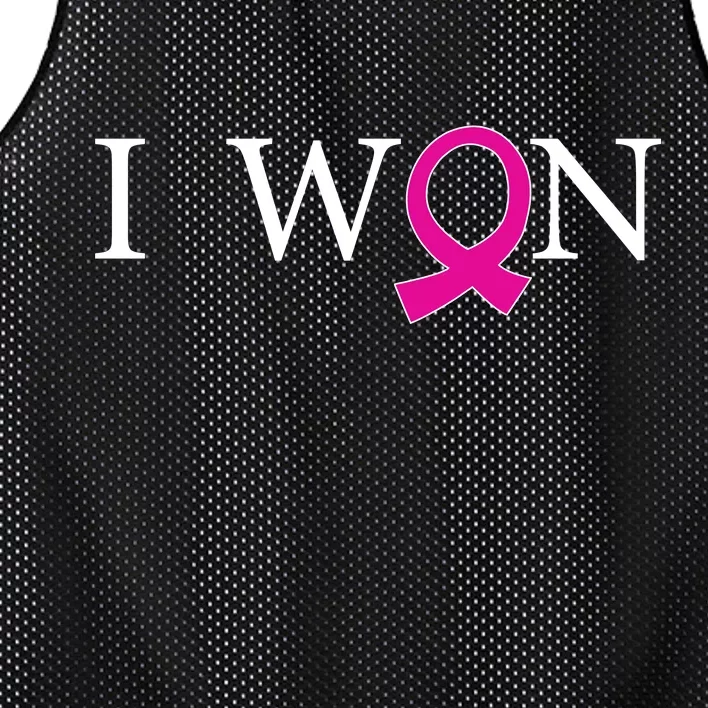 I Won Defeat Breast Cancer Survivor Mesh Reversible Basketball Jersey Tank