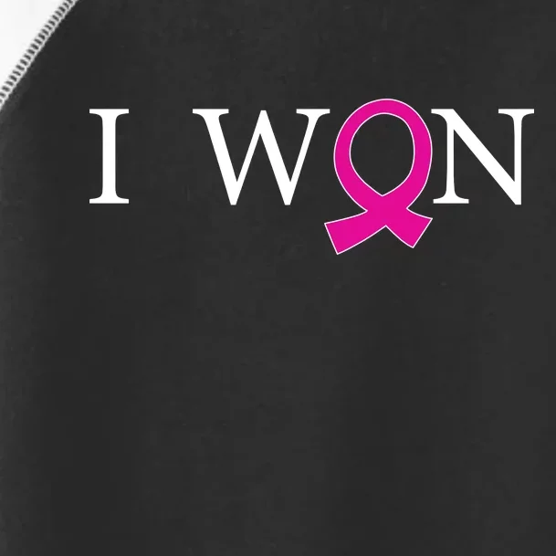 I Won Defeat Breast Cancer Survivor Toddler Fine Jersey T-Shirt