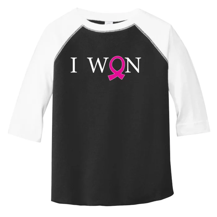 I Won Defeat Breast Cancer Survivor Toddler Fine Jersey T-Shirt