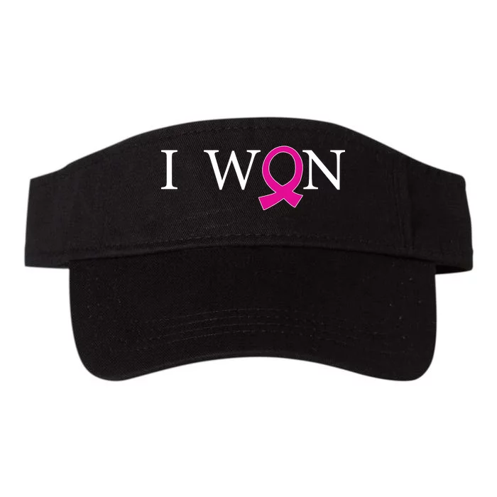 I Won Defeat Breast Cancer Survivor Valucap Bio-Washed Visor